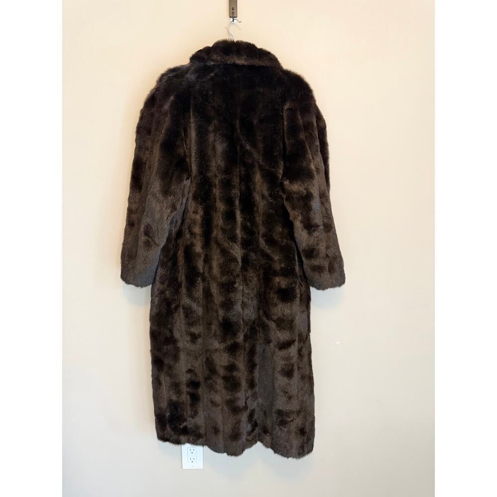 Vintage Shaytoon Faux Fur Coat Brown Plush Mob Wife Winter Luxury Formal England - Picture 2 of 15
